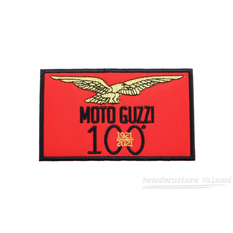 Toppa termoadesiva ruota dentata centenario Moto Guzzi 12,5x6,5 cm.