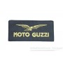 Toppa rettangolare nera termoadesiva "Moto Guzzi" cm. 11,5x5,5