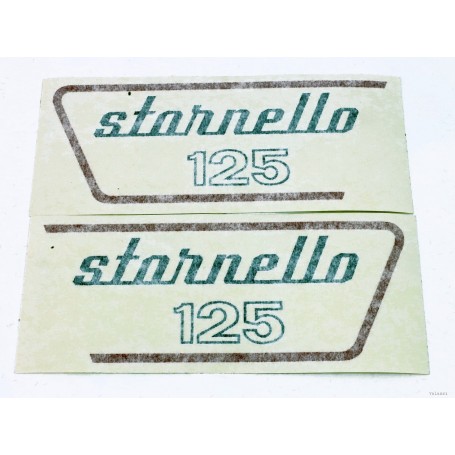 Coppia scritte "Stornello 125" 5 marce 70.506 - 53917800 - 53917900 Decalcomanie scritte coperchi laterali13,30 € 13,30 €